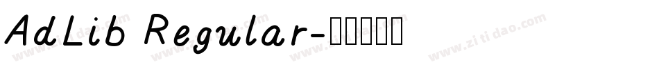 AdLib Regular字体转换